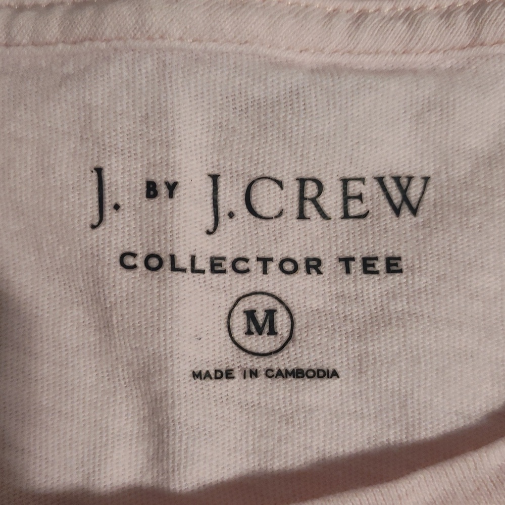 J.Crew  Pink Strawberry Short Sleeve Collector Tee  Size Medium - Picture 4 of 7